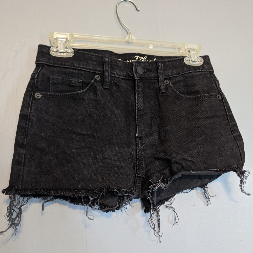 Black Denim Shorts